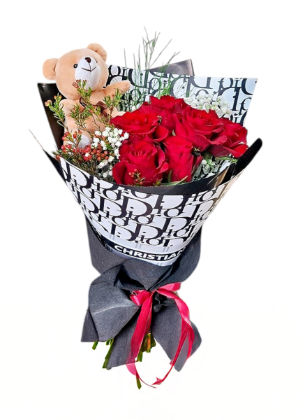 Dior love with teddy bear