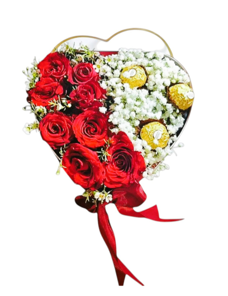 Heart white box ferrero