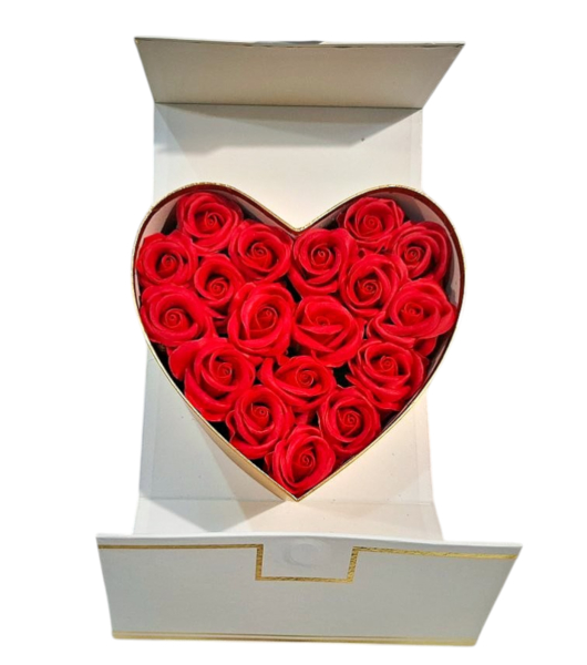 Whiteheart with soap rose