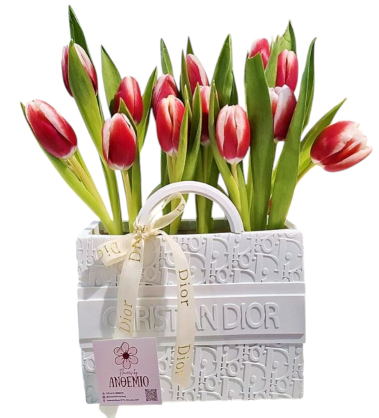 Christian dior bag tulips