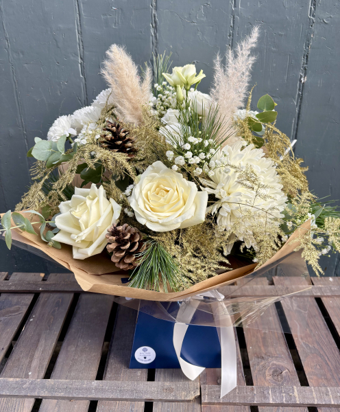 Winter whites-gold hand