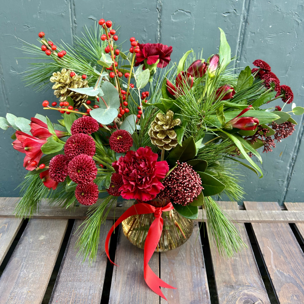Berry red arrangement