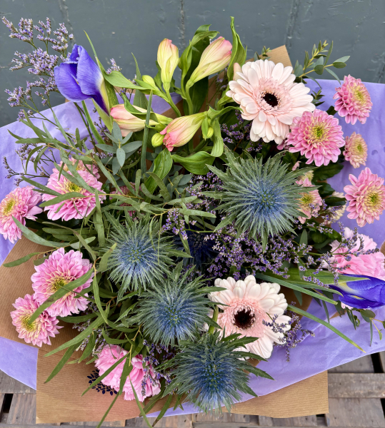Thistle-lilac hand tied