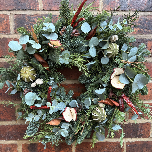 Natural christmas wreath