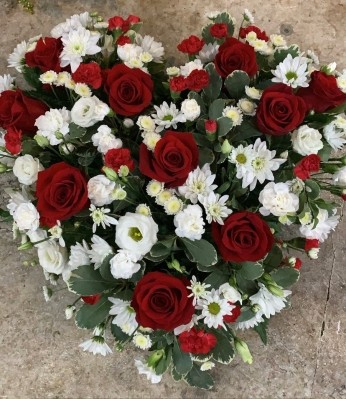 Red and white heart