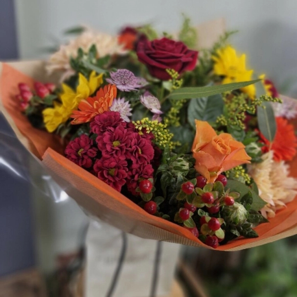 Autumn bursts bouquet
