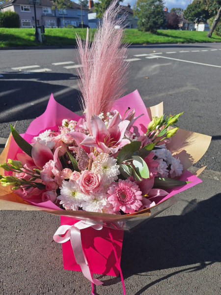 Pampas pink bouquet