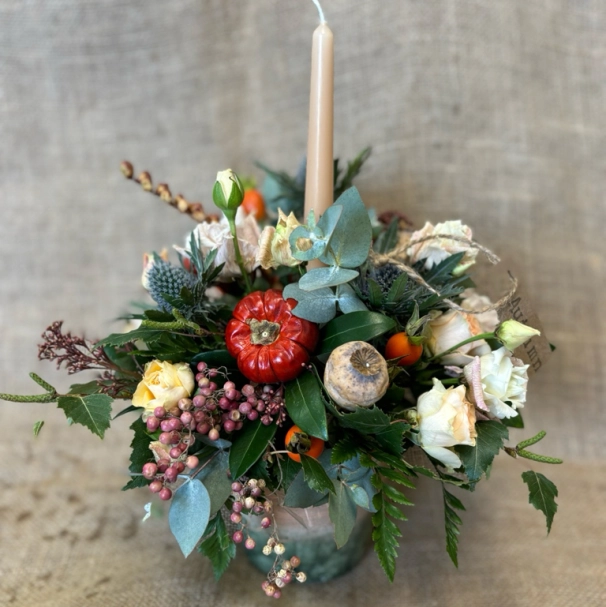 rustic-candle-arrangement
