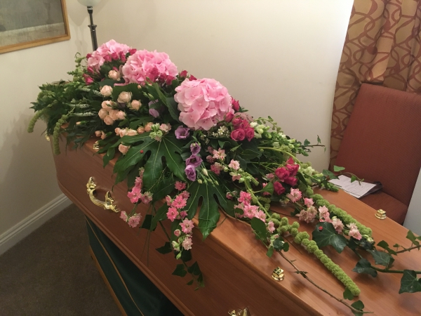 Bespoke bold coffin spray
