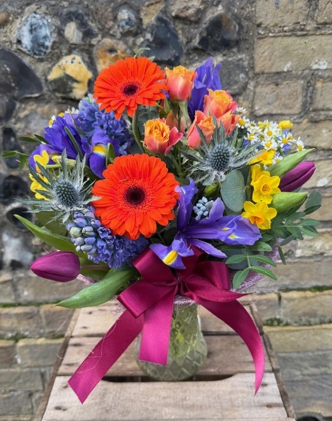 Vibrant meadow vase
