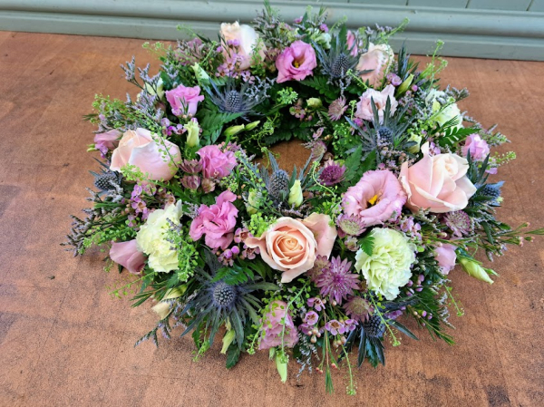 Pink country wreath