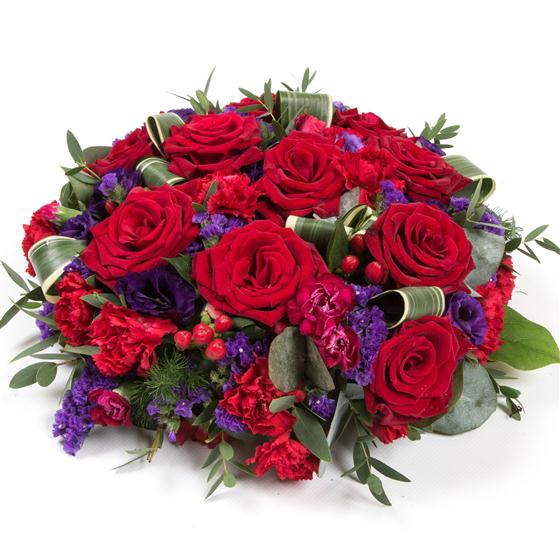 Red rose purple posy pa