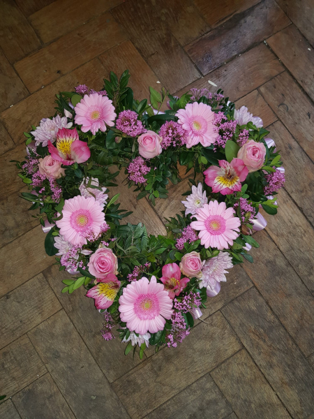 Pink open heart