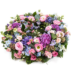 Pink and lilac wreath