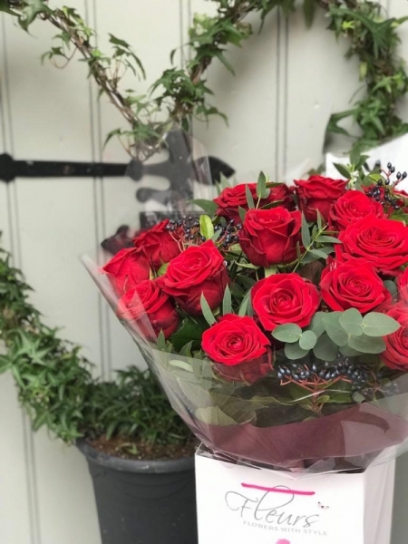Romantic red roses