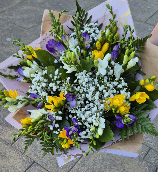Fresh freesia bouquet
