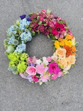 rainbow-wreath