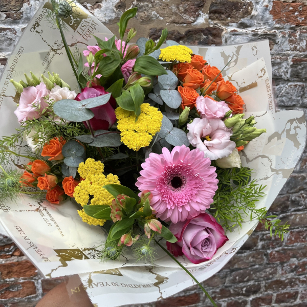 Vibrant handtied bouquet