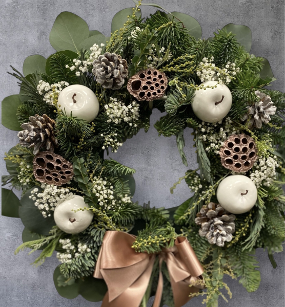 White natural wreath