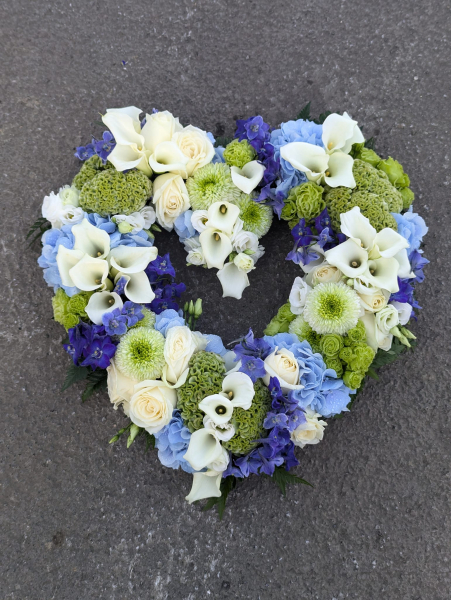 Heart green blue white