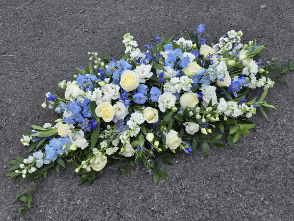 Blues and white casket sp