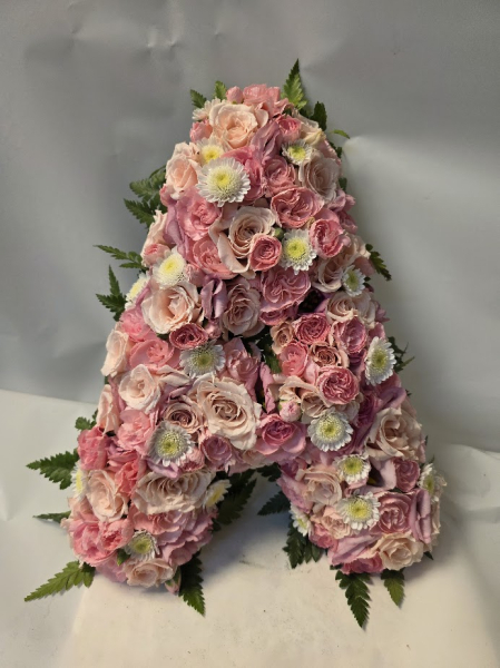 Mixed flower letters