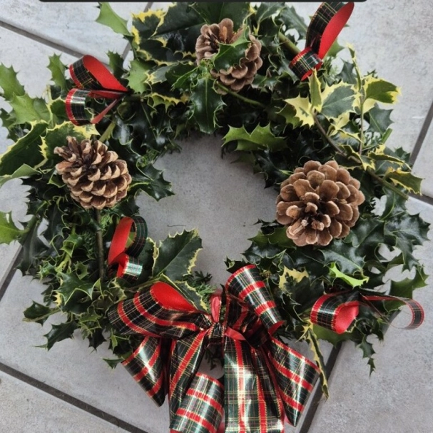 Holly wreaths