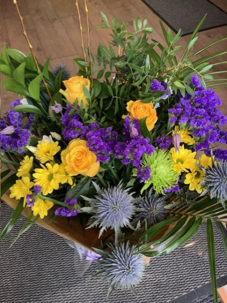 yellow-purple-hand-tied