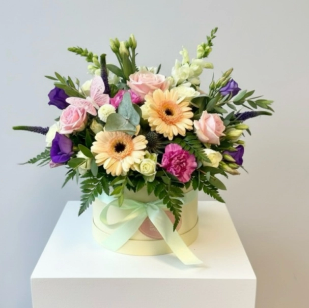 Mothers day hat box arrangement