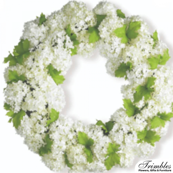 White-hydrangea-wreath
