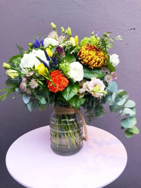 Seasonal vase arrangement