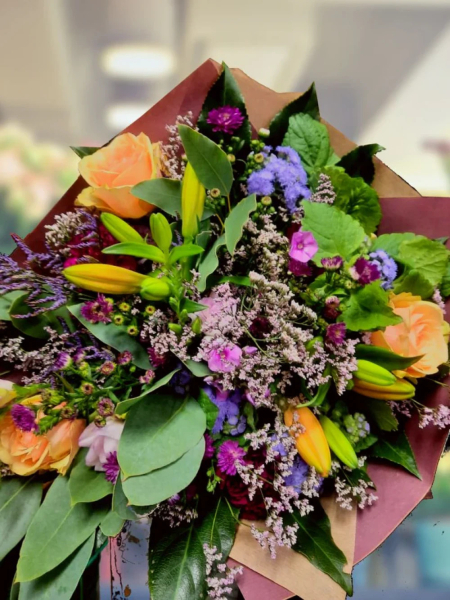 Red forest hand-tied