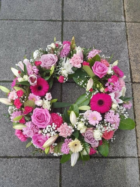 Pink-white-wreath