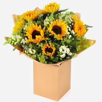 lush-sunflower-bouquet-with-white-snapdragons-and-daisies-in-a-kraft-gift-box-1